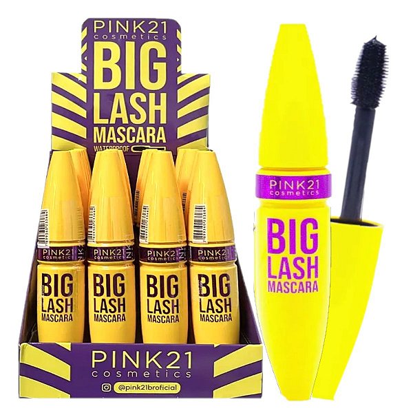 Pink 21 - Mascara de Cilios Big Prova Dagua CS2160 - 24 und