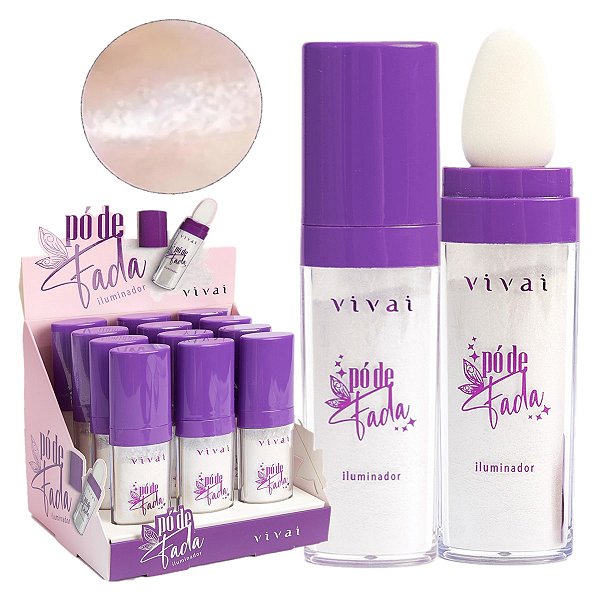 Pink 21 - Po de Fada Iluminador Rosto e Corpo CS5464 - 12 Un