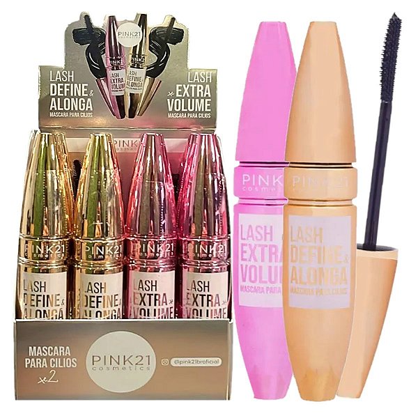 Pink 21 - Mascara de Cilios Volume e Define CS5402 - 12 Und