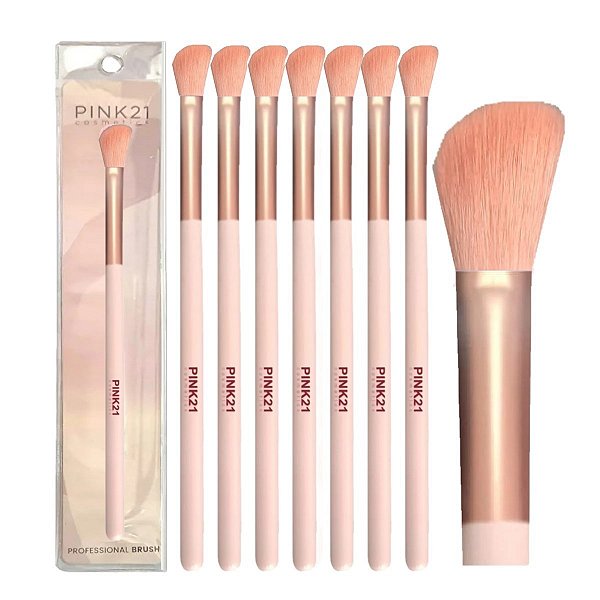 Pink 21 - Pincel Olhos e Contorno do Nariz HB87281 - 6 Und