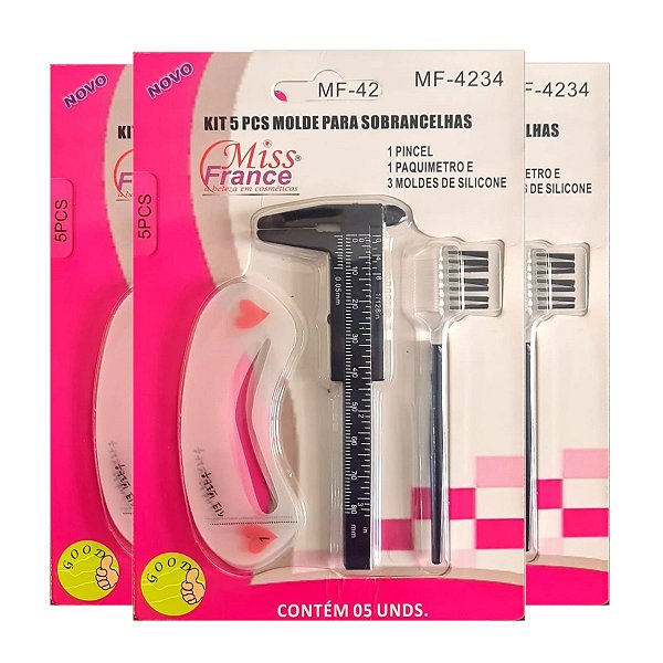Miss France - Kit Molde Sobrancelhas Paquimetro - 6 Kits