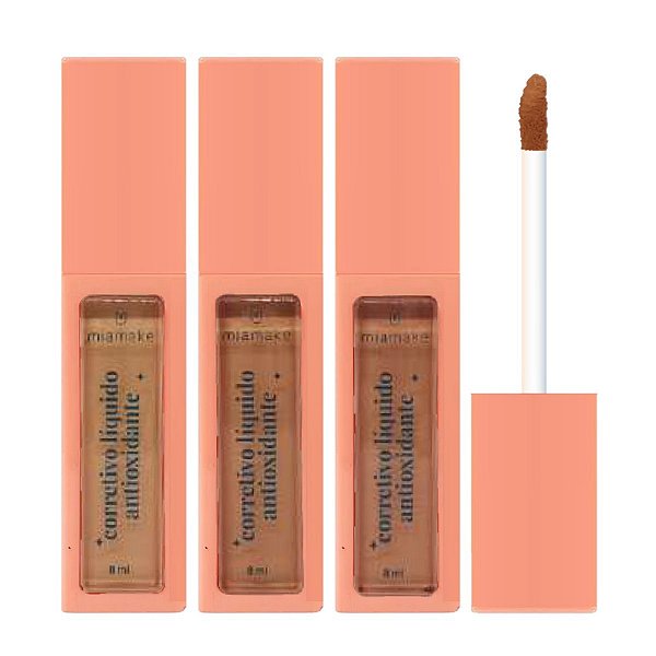 Mia Make - Corretivo Antioxidante Escuros 402 - 3 Und