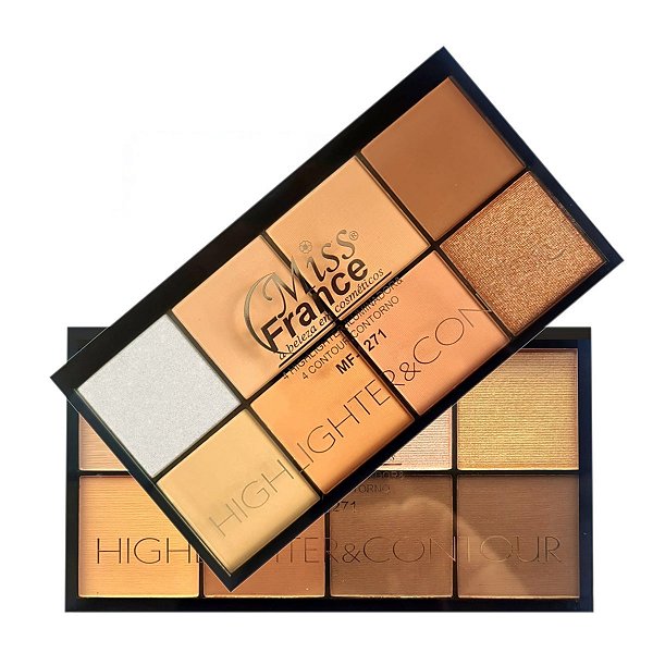 Miss France - Paleta de Contorno e Iluminador MF1271 - Cor 1