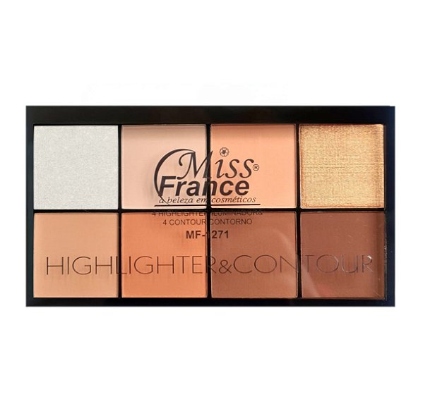 Miss France - Paleta de Contorno e Iluminador MF1271 - Cor 04