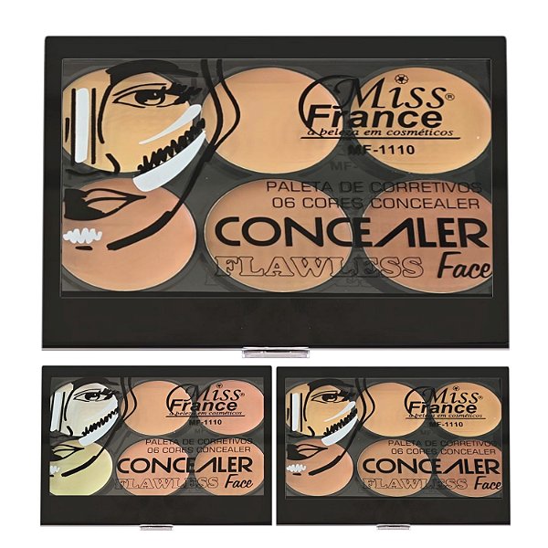 Miss France - Paleta de Corretivo MF1110 - 04 Unid