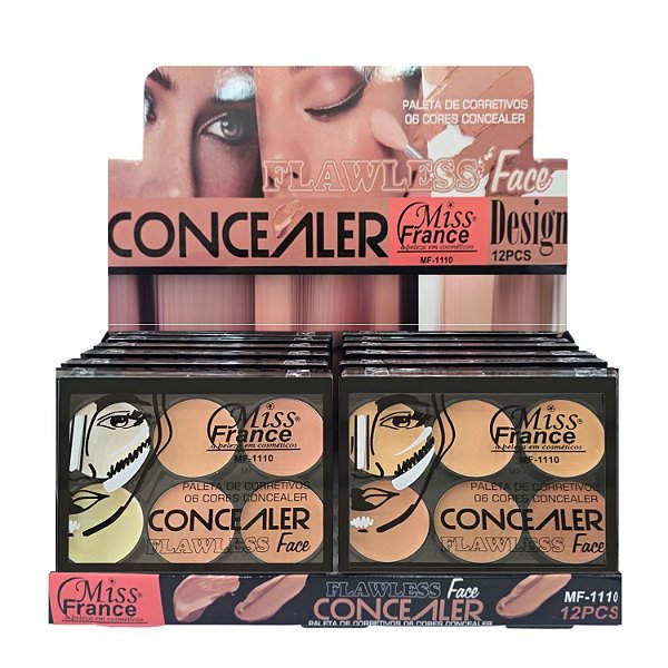 Miss France - Paleta de Corretivo Flawless MF1110 - 12 Und