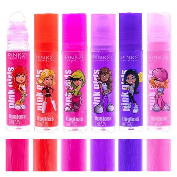 Pink 21 - Lip Gloss Pink Girls Brilho CS4410 - 6 Und