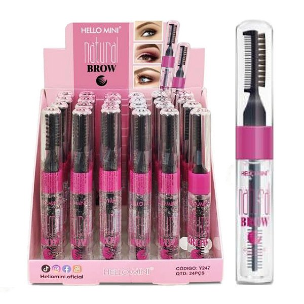 Hello Mini - Gel para Sobrancelha c/ Escova Y247 - 24 Und