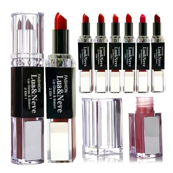 Lua e Neve - Lip Gloss e Batom c/ Espelho LN08008 - 12 Und