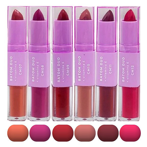 Ruby Rose - Batom Duo Vitamina E Mood HB8614 G2 - 06 Unid