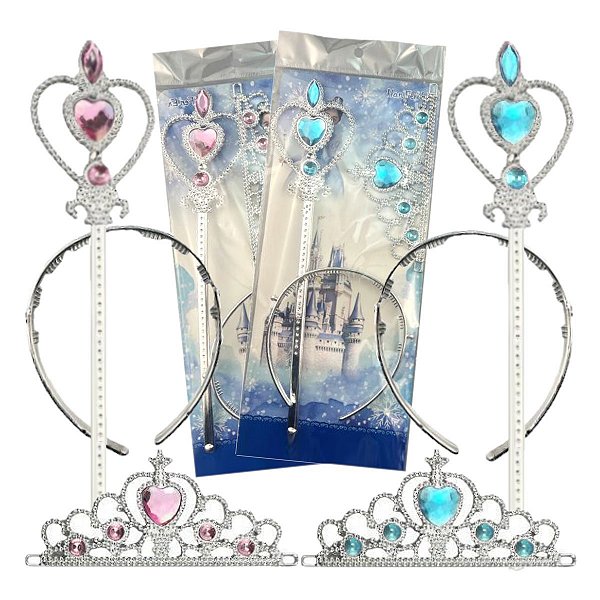 Importado - Kit Infantil Tiara Princesa HG1775 - 6 Und