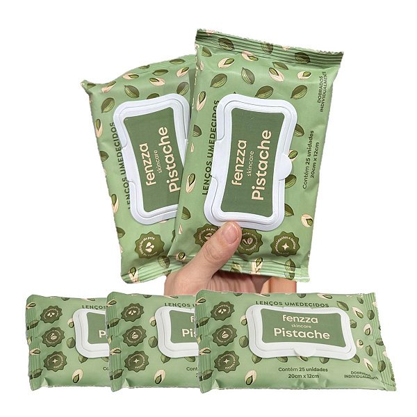 Fenzza - Lenço Demaquilante Pistache FZ53012 - 6 Und