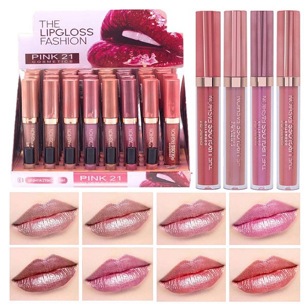 Pink 21 - Lip Gloss Fashion Cintilante CS4215 - 24 Und