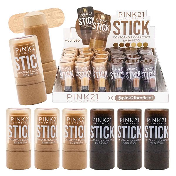 Pink 21 - Contorno e Corretivo Stick CS5666 - 24 Und