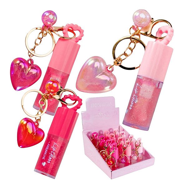 Labranche - Lip Gloss com Cheveiro Coração LA1216 - 12 Unid