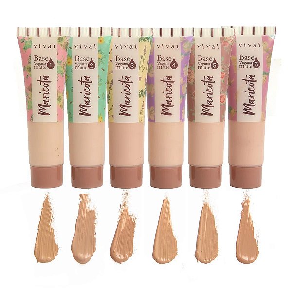 Vivai - Base Facial Vegana Matte Tons Claros 1 a 6 - 6 Und