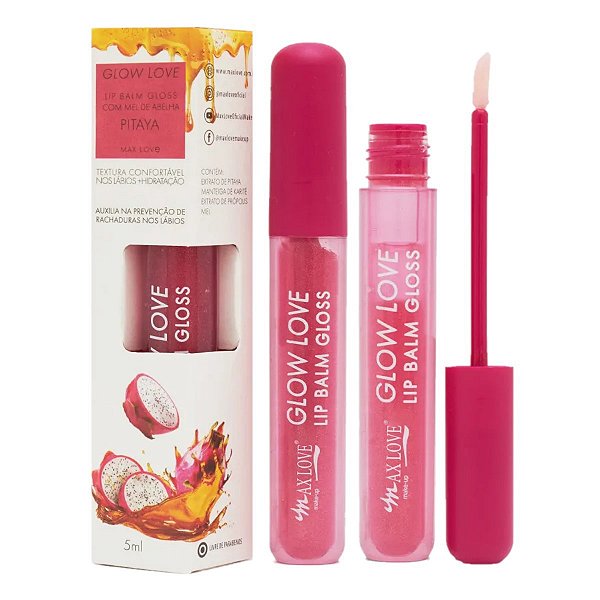 Max Love - Lip Balm Gloss Glow Mel de Abelha e Pitaya 414