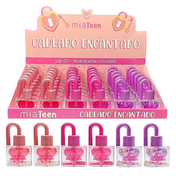Mia Make - Lip Oil Incolor Cadeado Encantado 565 - 36 Und