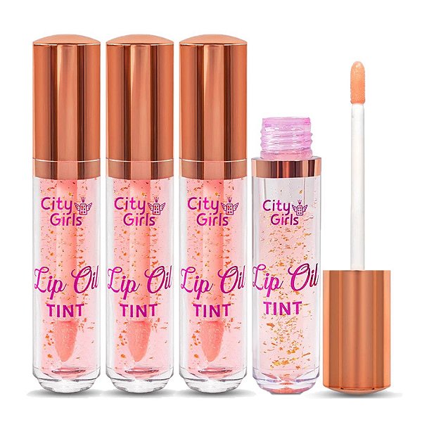City Girls - Lip Oil Tint com Particulas Douradas CG200 - 6 Und