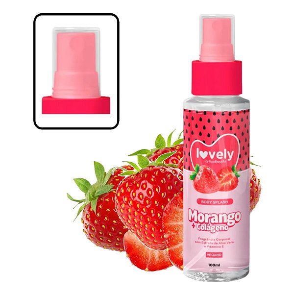 Face Beautiful - Body Splash Morango Vegano FB529