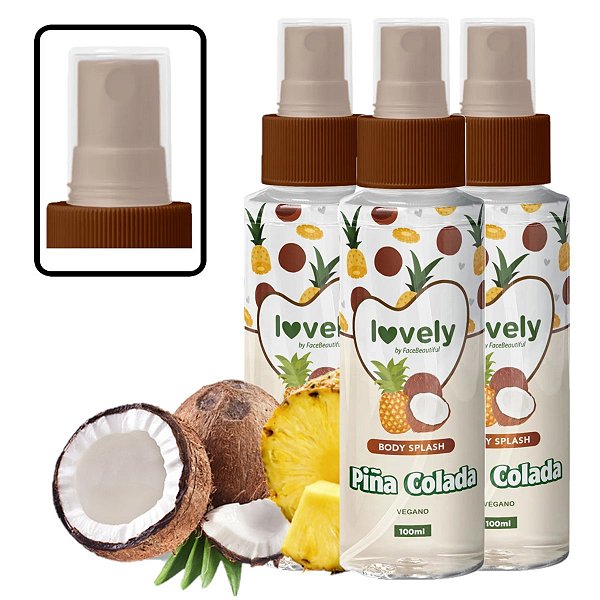 Face Beautiful - Body Splash Pina Colada Vegano FB548 - 6 Und