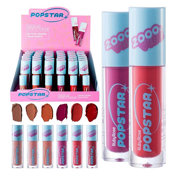 Ruby Rose- Batom Líquido Girls Culture Popstar L6204 -36 Und