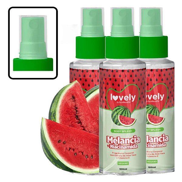 Face Beautiful - Body Splash Melancia Vegano FB530 - 6 Und