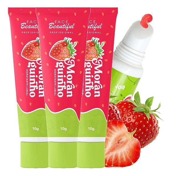 Face Beautiful - Hidratante Labial Moranguinho FB535 - 6 Und