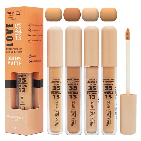 Max Love - Corretivo Liquido FPS 35 104 a 107 - 4 Und