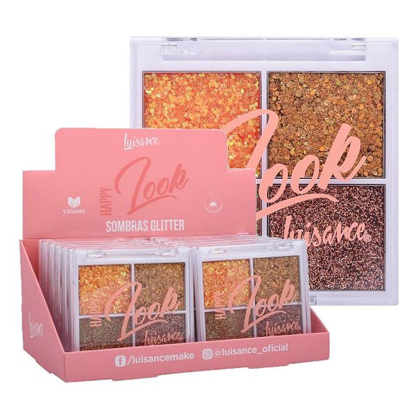 Luisance - Paleta de Sombras Glitter L3278 HAPPY - 12 Und