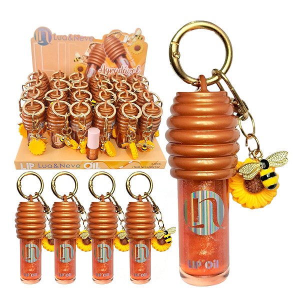 Lua e Neve - Lip Oil Mel Espelhado Chaveiro LN09132 - 24 Und