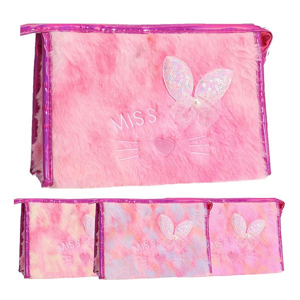 Cisne - Necessaire Felpuda Gatinho Miss You NECC04WD