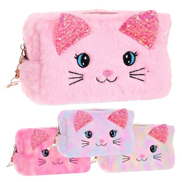 Cisne - Necessaire Estojo Gatinho NECC01XM - 12 Und