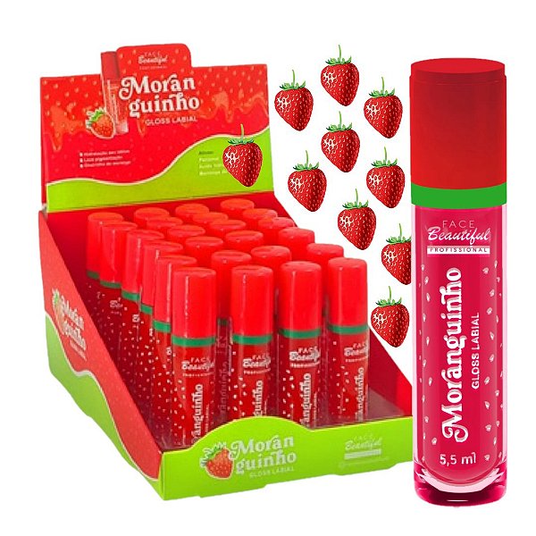 Face Beautiful - Gloss Labial Moranguinho FB516 - 24 Und