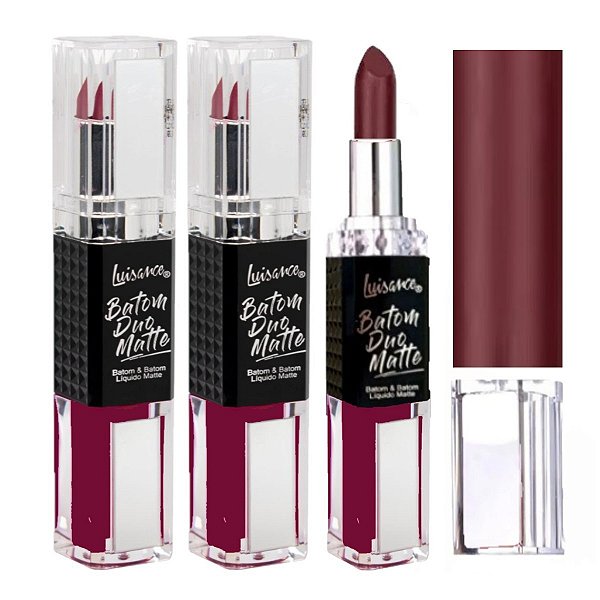 Luisance - Batom Duo Matte com Espelho L5311 Vinho - 06 Un