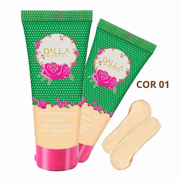 Dalla - Base Matte Vegano Peles Claras DL0904C - Cor 01