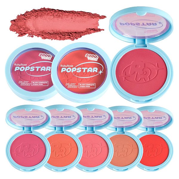 Ruby Rose - Blush Compacto Popstar Playback M08 - 12 Und