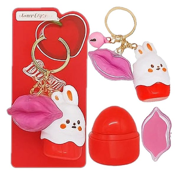Amor Anjo - Lip Balm e Batom Coelho c/ Chaveiro MF023