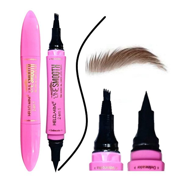 Hello Mini - Delineador + Escova p/ Sobrancelha Y269 - Claro