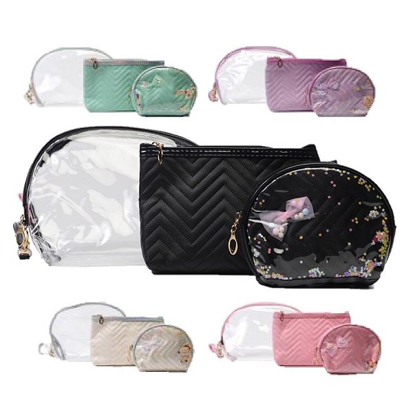 Cisne - Kit 3 Necessaire NECC17GD - 12 Kits