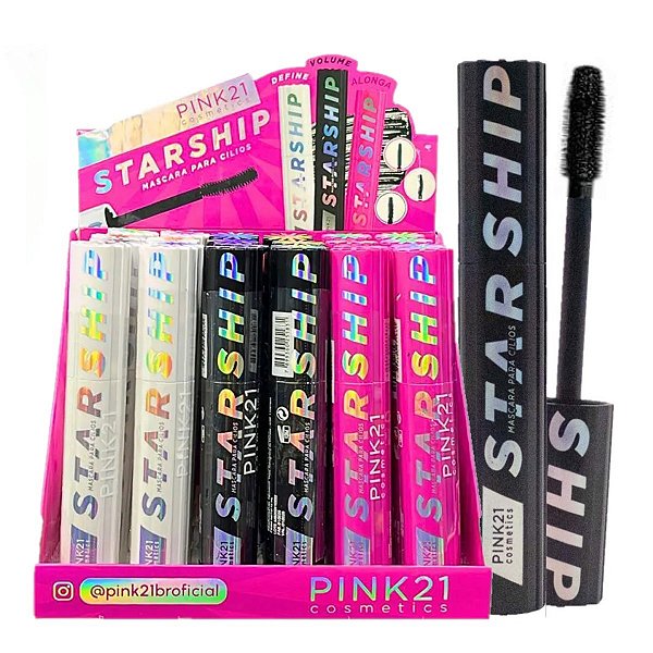Pink 21 - Mascara de Cilios Starship CS5830 - 24 Und