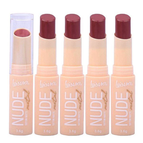 Luisance - Batom Matte Nude Metal COR 02 - 6 Und