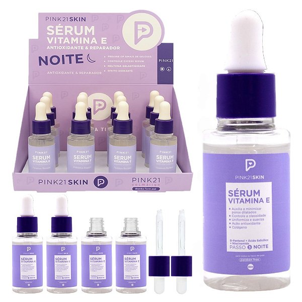 Pink 21 - Serum  Vitamina E Noite PK1008 - 12 Und