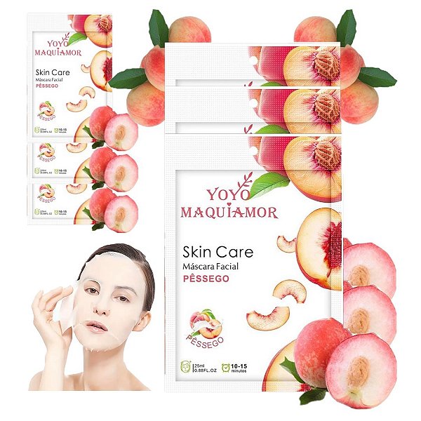 Yoyo Maquiamor - Mascara Facial de Pessego  YYM121223 -10 Und