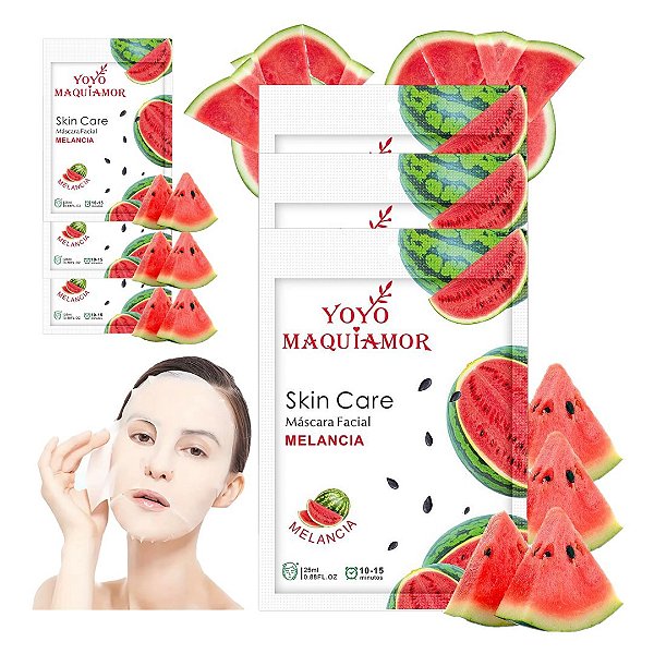 Yoyo Maquiamor - Mascara Facial de Melancia YYM121225 - 10 Und