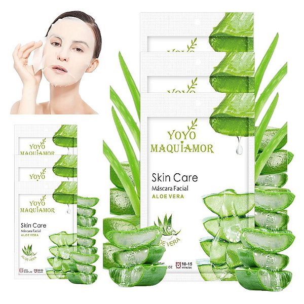 Yoyo Maquiamor - Mascara Facial de Aloe Vera  YYM121220 - 10 Und