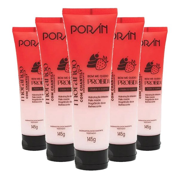 Poran - Hidratante Corporal Morango com Chantily PR260 - 06 Und