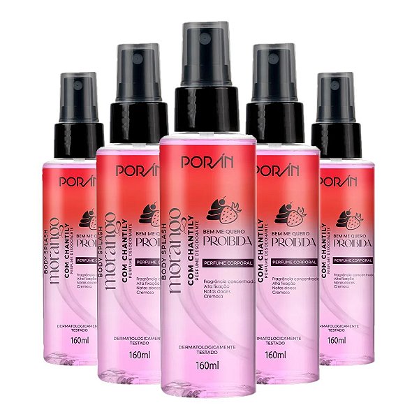 Poran - Body Splash Morango com Chantily PR261 - 6 Und