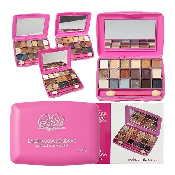 Miss France - Paleta de Sombras 18 Cores MF7403 - 4 Und