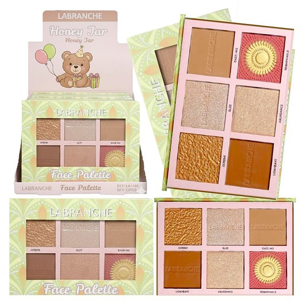 Labranche - Paleta Blush Iluminador Contorno LA1109 - 12 Und